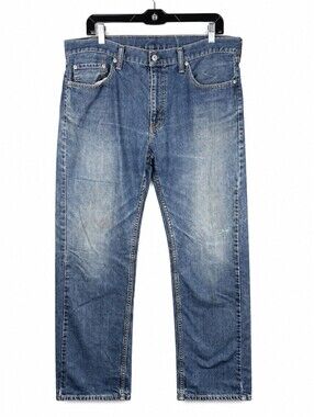 Levi’s 559 Jeans Mens 36x34 Relaxed Straight Medium Wash Blue Denim Distressed
